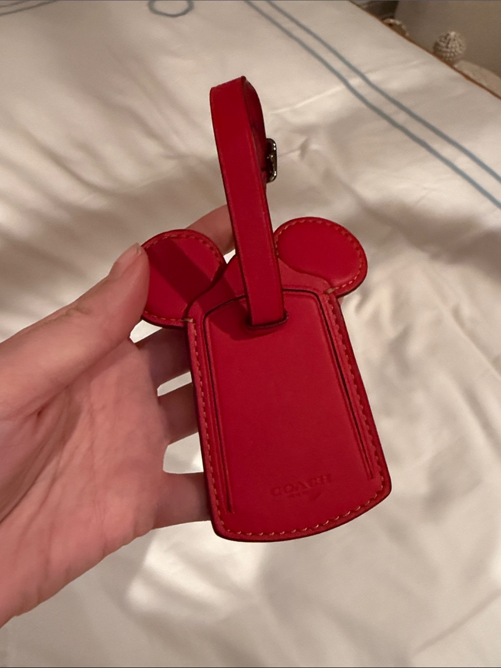 Coach x Disney Red Mickey Mouse Luggage Tag